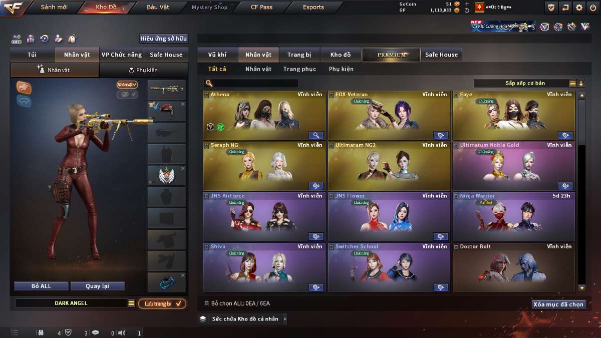 shop acc cf uy tin gia re
